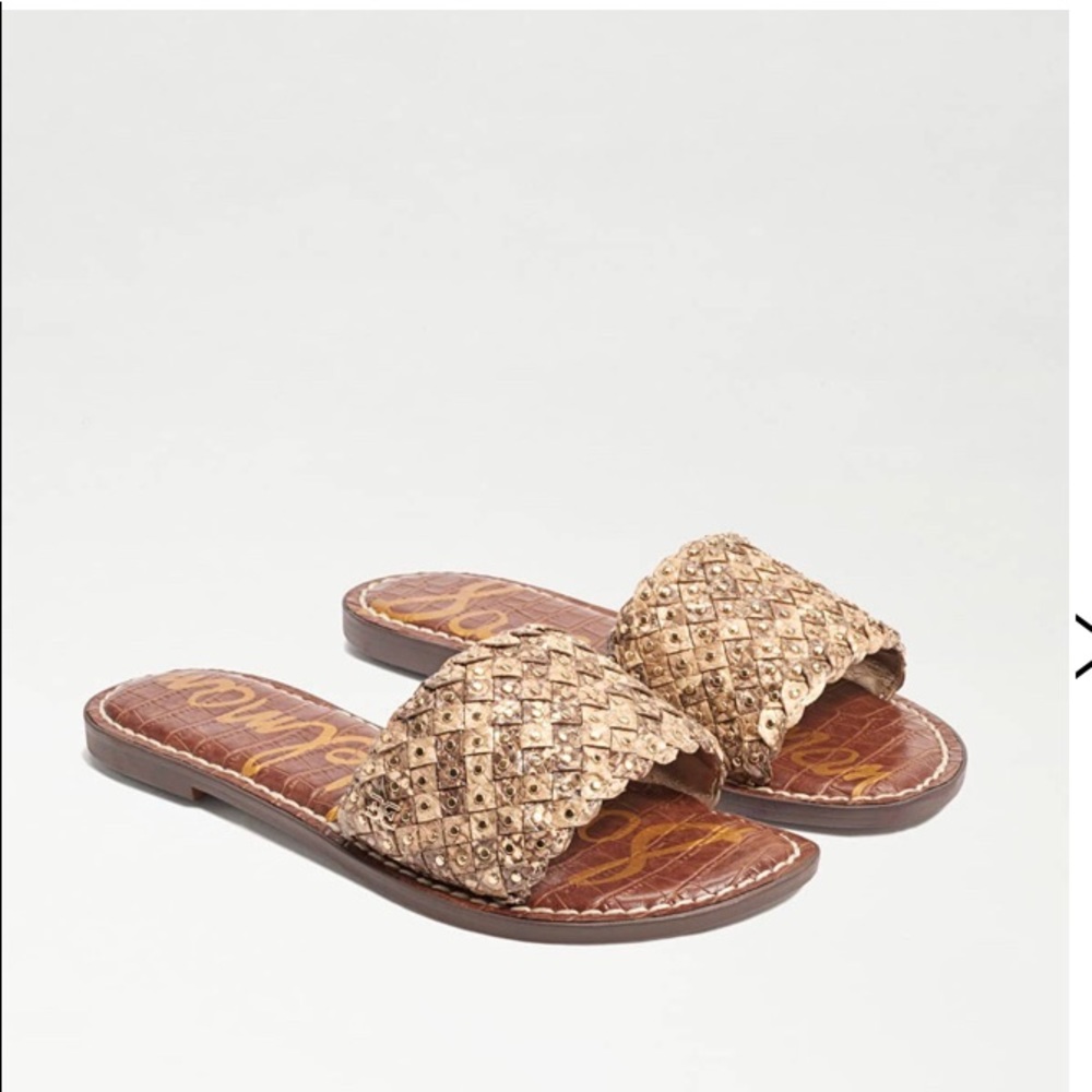 Never Worn, still in box Sam Edelman Geraldine Woven Slide Sandal in Ivory.